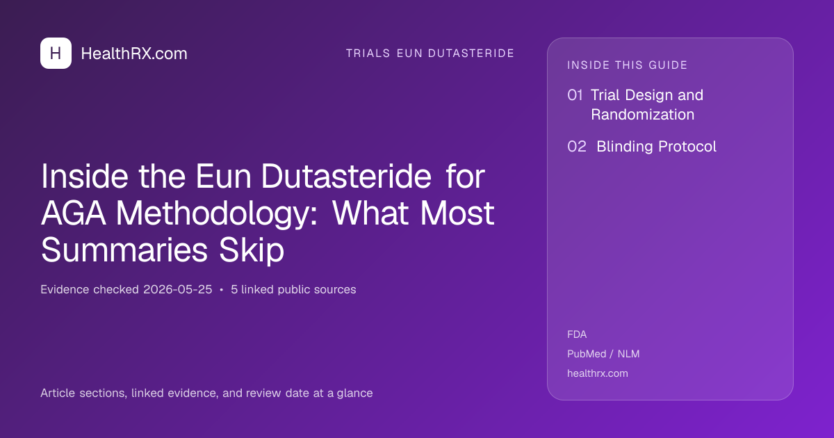 Evidence overview for trials eun dutasteride: Inside the Eun Dutasteride for AGA Methodology: What Most Summaries Skip