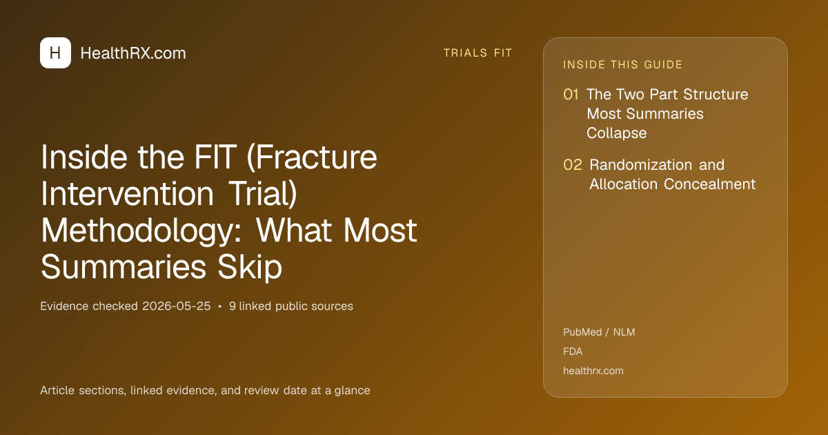 Evidence overview for trials fit: Inside the FIT (Fracture Intervention Trial) Methodology: What Most Summaries Skip