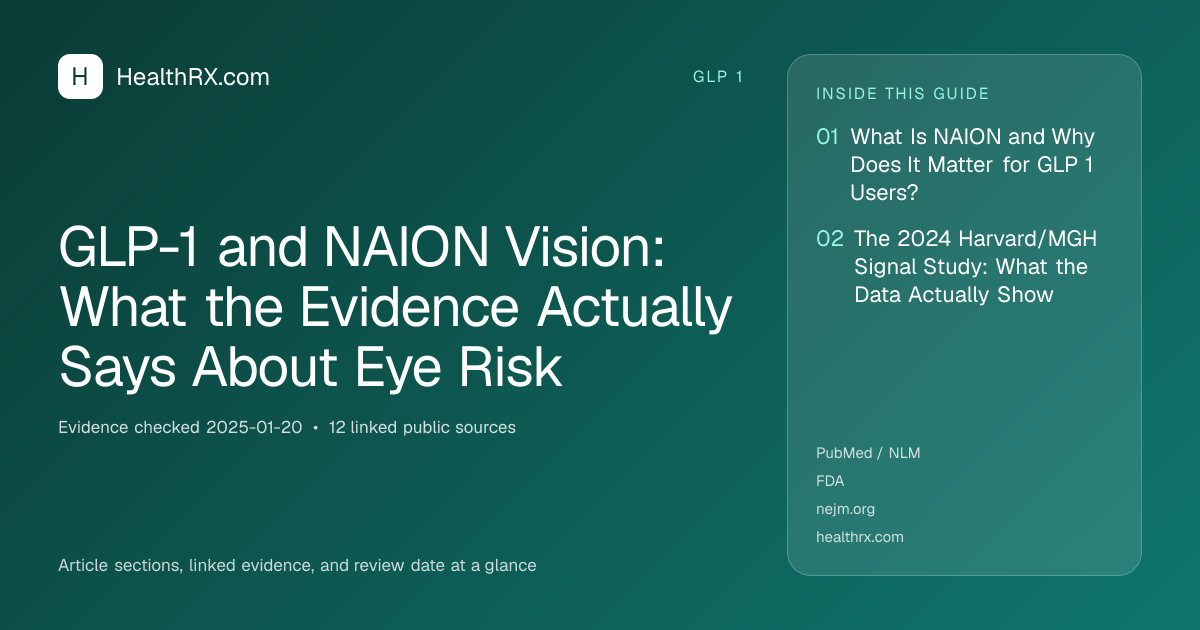 Evidence overview for GLP-1 and NAION Vision: What the Evidence Actually Says About Eye Risk