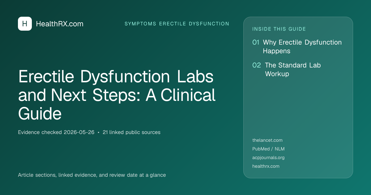 Evidence overview for Erectile Dysfunction Labs and Next Steps: A Clinical Guide