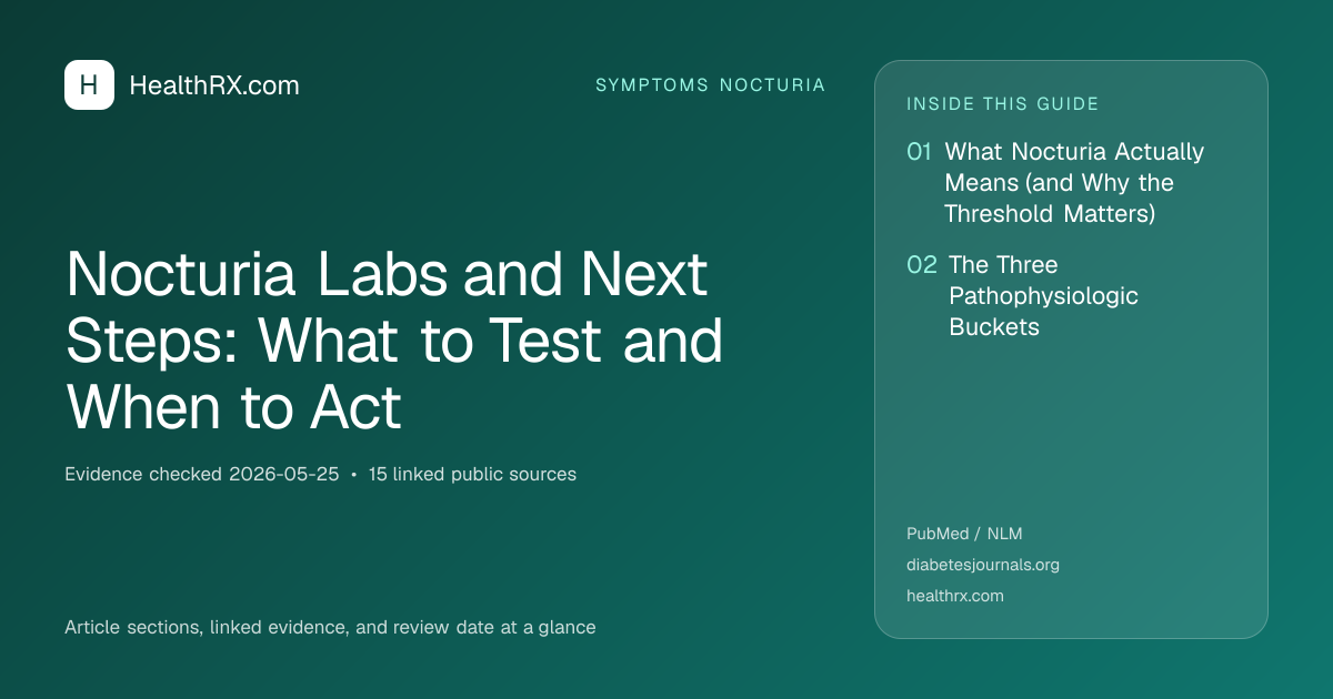 Evidence overview for Nocturia Labs and Next Steps: What to Test and When to Act