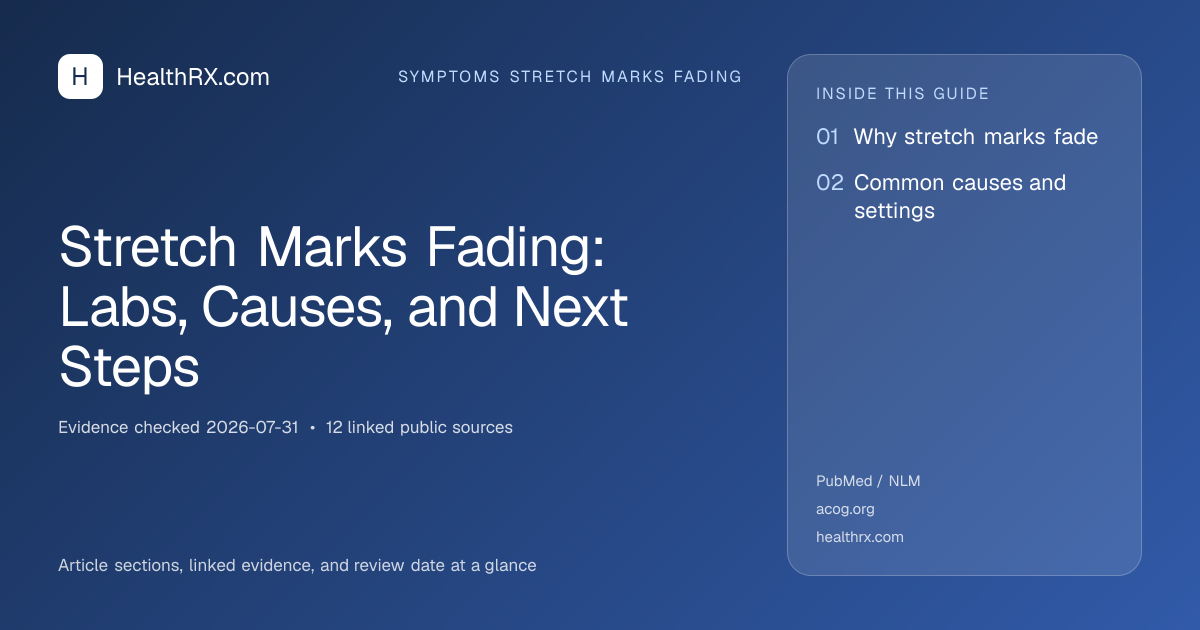 Evidence overview for Stretch Marks Fading: Labs, Causes, and Next Steps