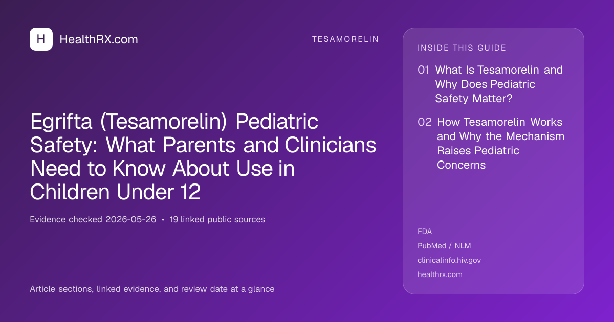 Evidence overview for Egrifta (Tesamorelin) Pediatric Safety: What Parents and Clinicians Need to Know About Use in Children Under 12