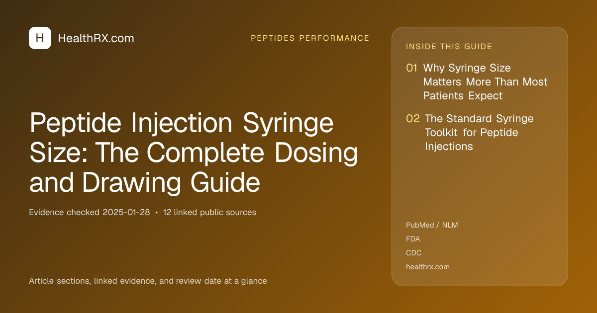 Evidence overview for Peptide Injection Syringe Size: The Complete Dosing and Drawing Guide