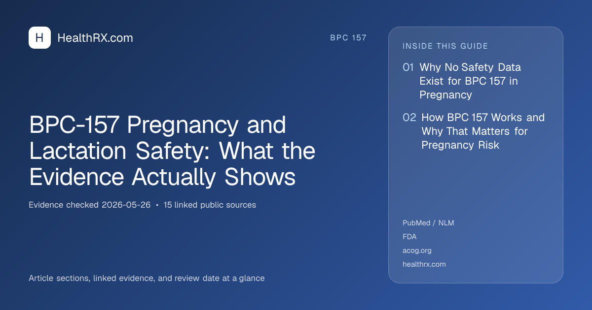 Evidence overview for BPC-157 Pregnancy and Lactation Safety: What the Evidence Actually Shows