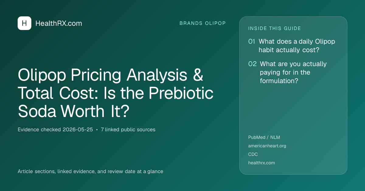 Evidence overview for Olipop Pricing Analysis & Total Cost: Is the Prebiotic Soda Worth It?