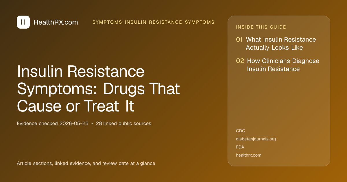 Evidence overview for Insulin Resistance Symptoms: Drugs That Cause or Treat It