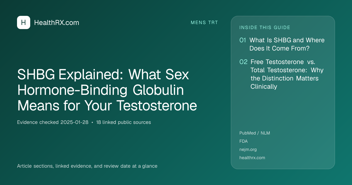 Evidence overview for SHBG Explained: What Sex Hormone-Binding Globulin Means for Your Testosterone