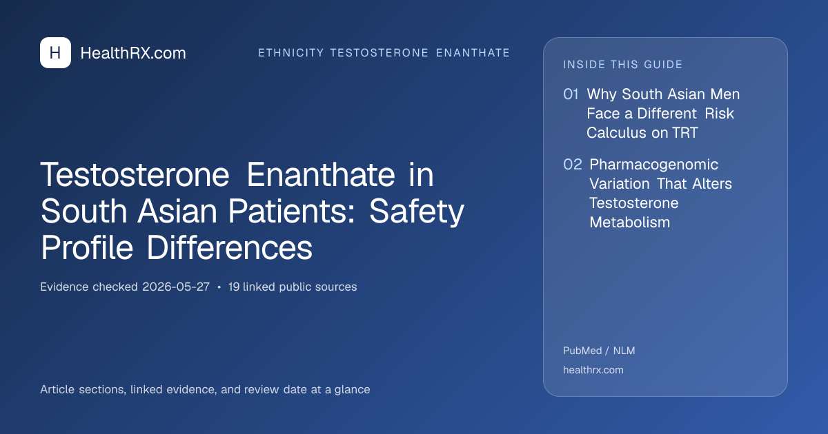 Evidence overview for Testosterone Enanthate in South Asian Patients: Safety Profile Differences