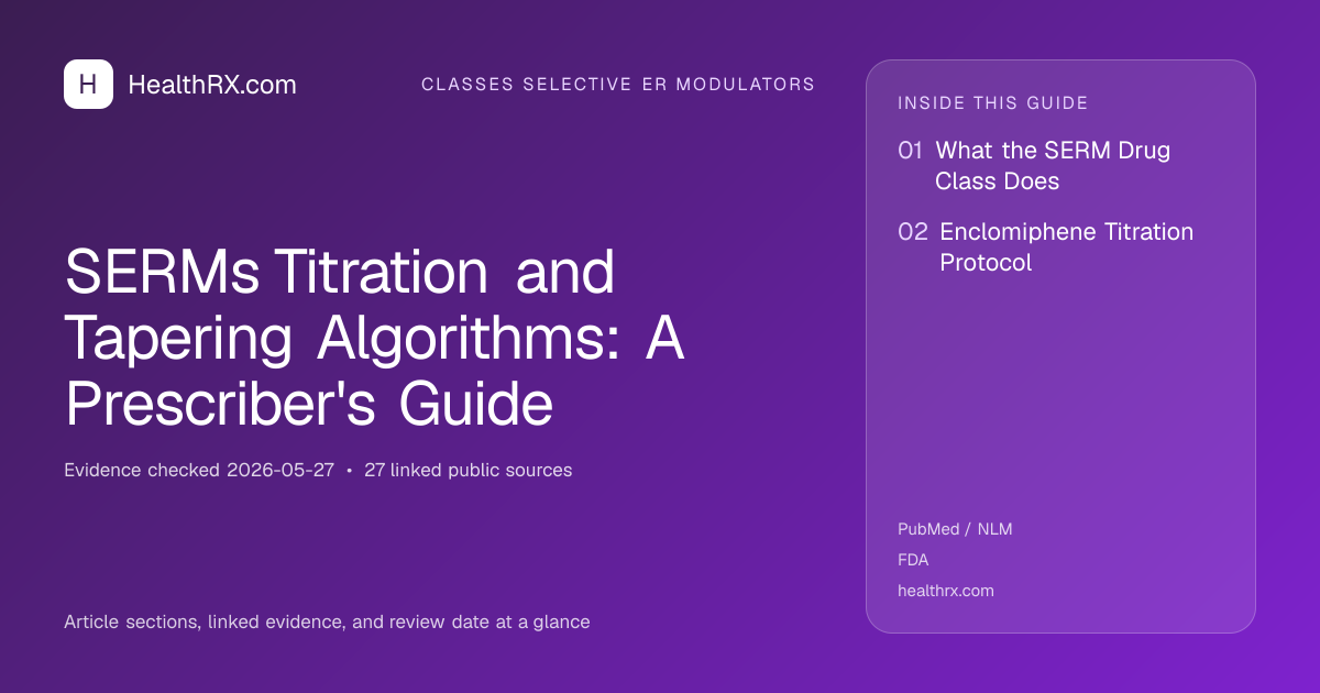 Evidence overview for SERMs Titration and Tapering Algorithms: A Prescriber's Guide
