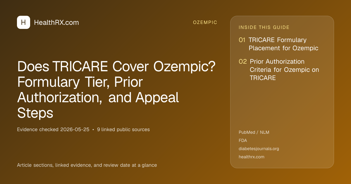 Evidence overview for Does TRICARE Cover Ozempic? Formulary Tier, Prior Authorization, and Appeal Steps