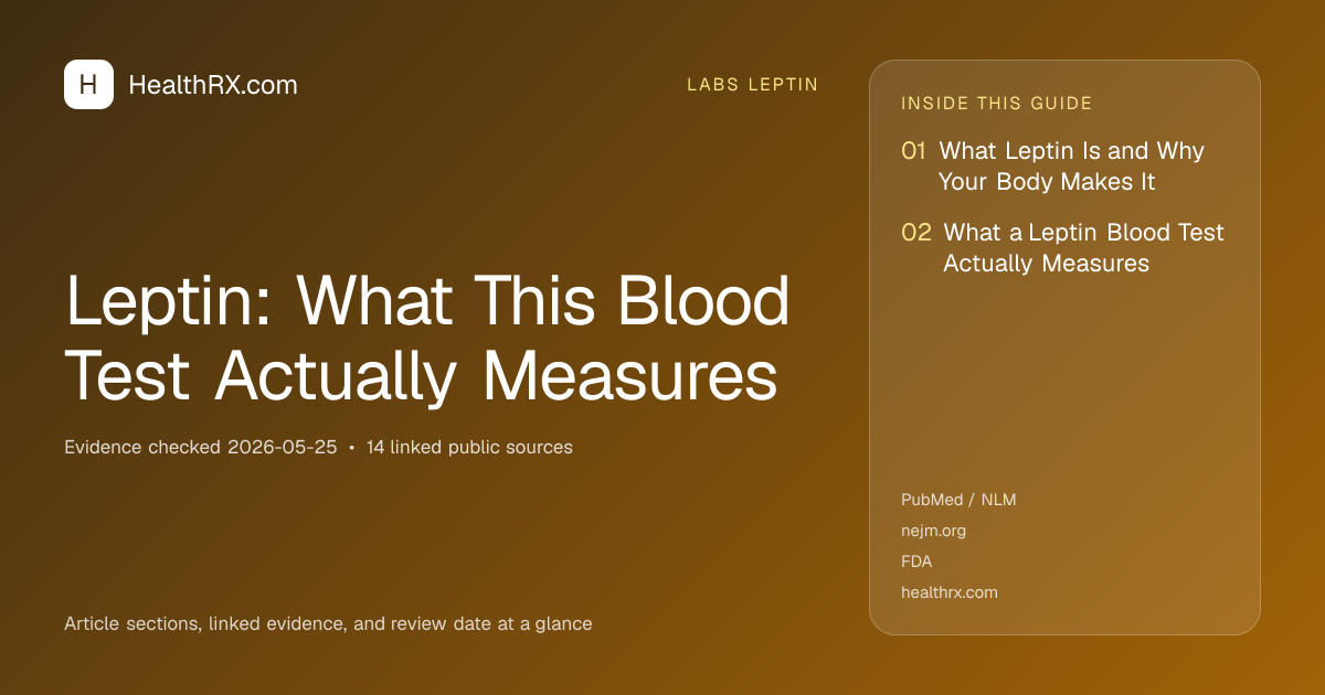 Evidence overview for Leptin: What This Blood Test Actually Measures