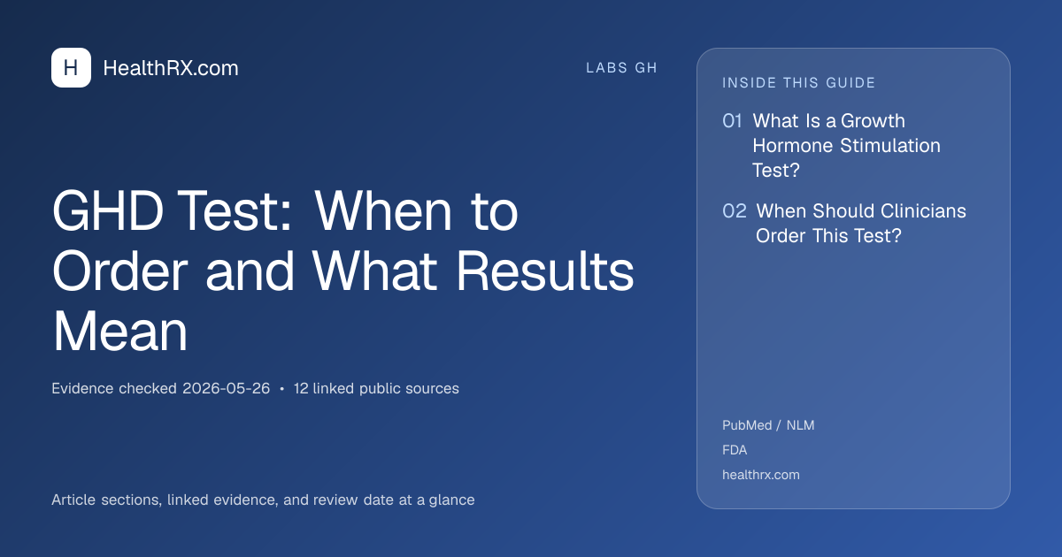 Evidence overview for GHD Test: When to Order and What Results Mean