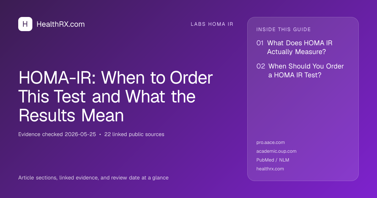 Evidence overview for HOMA-IR: When to Order This Test and What the Results Mean