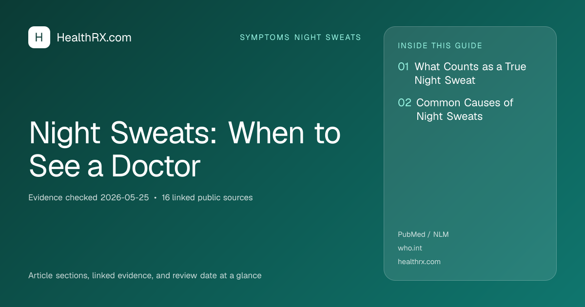 Evidence overview for Night Sweats: When to See a Doctor