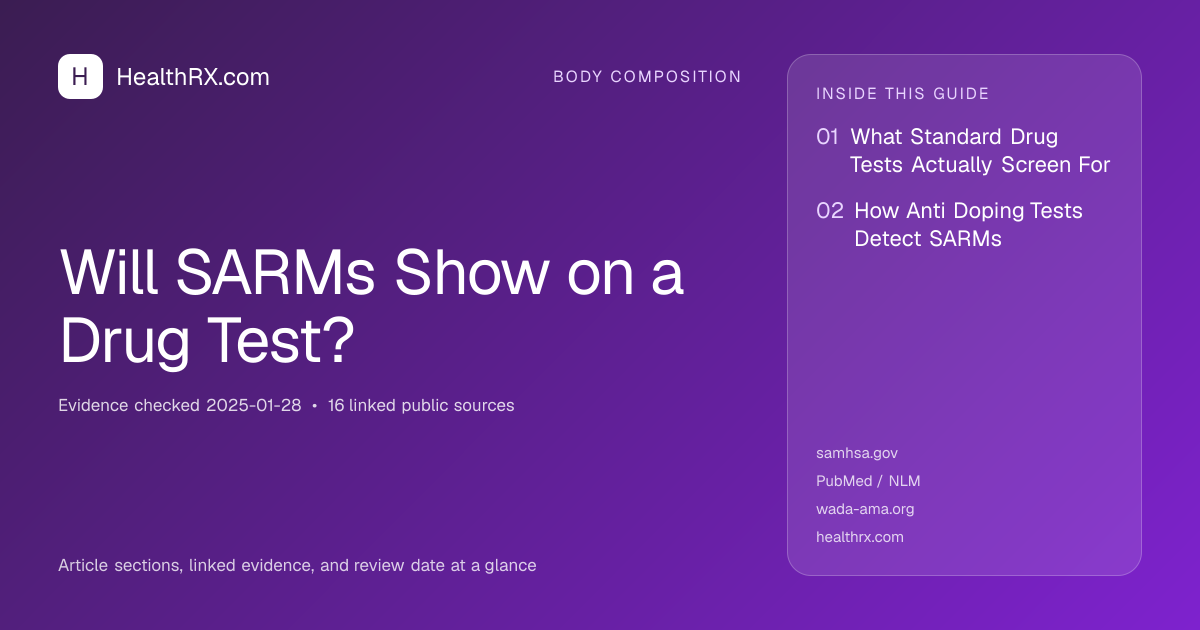 Evidence overview for body composition: Will SARMs Show on a Drug Test?