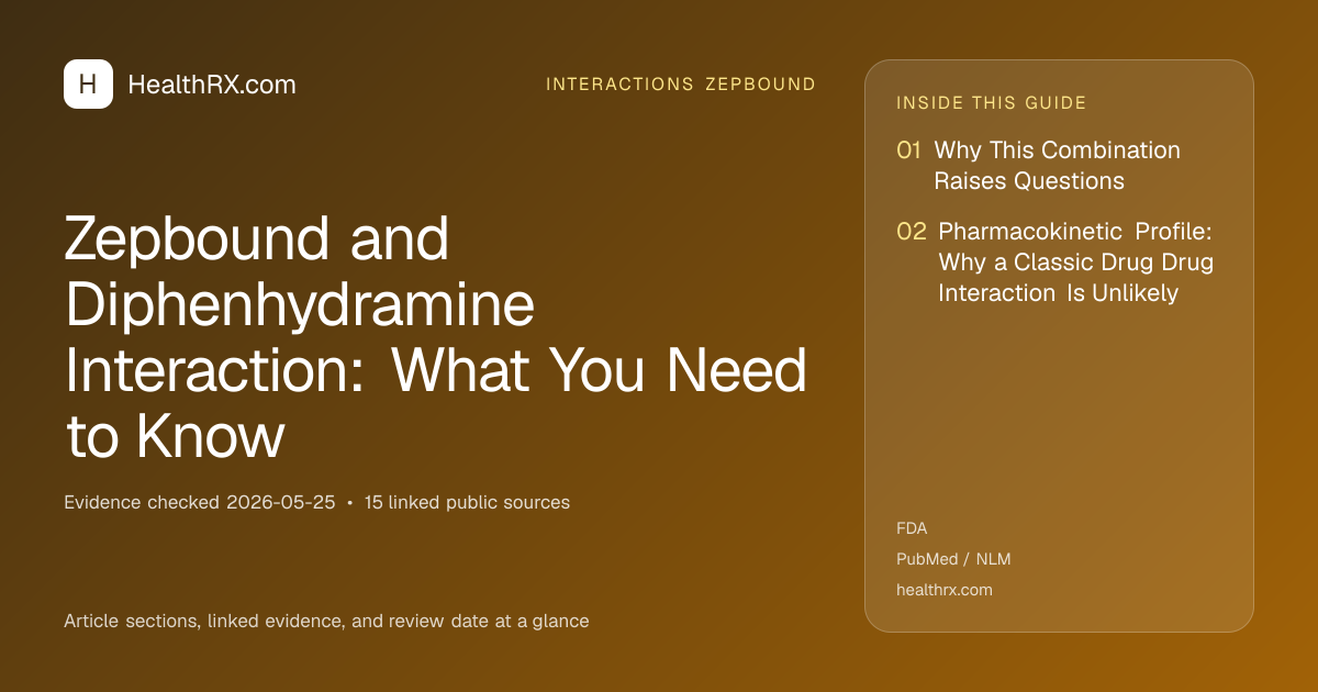 Evidence overview for Zepbound and Diphenhydramine Interaction: What You Need to Know