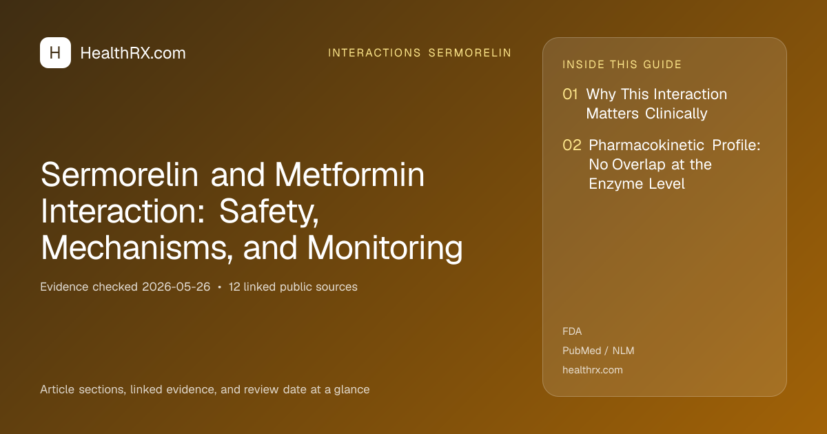 Evidence overview for Sermorelin and Metformin Interaction: Safety, Mechanisms, and Monitoring