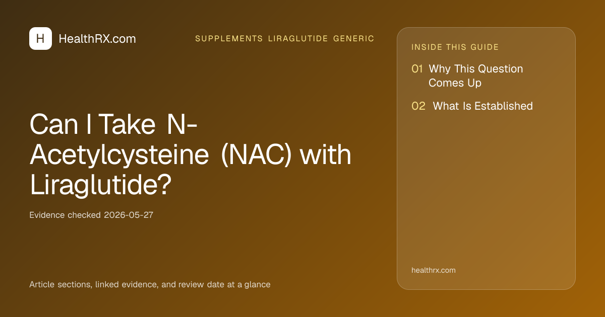 Evidence overview for Can I Take N-Acetylcysteine (NAC) with Liraglutide?