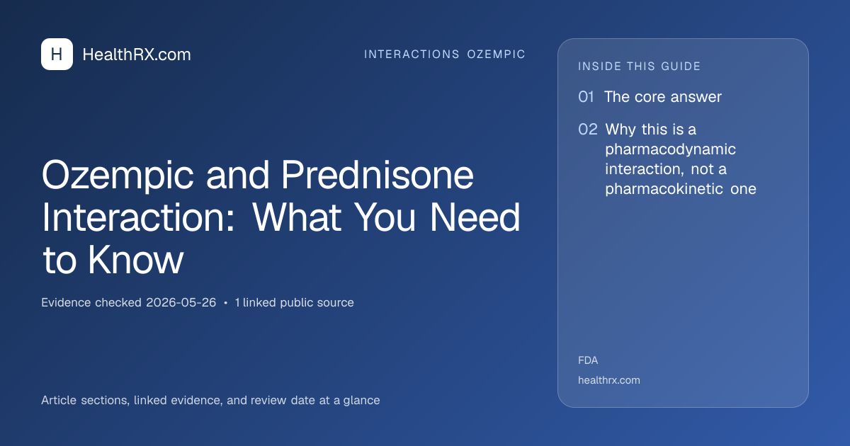 Evidence overview for Ozempic and Prednisone Interaction: What You Need to Know