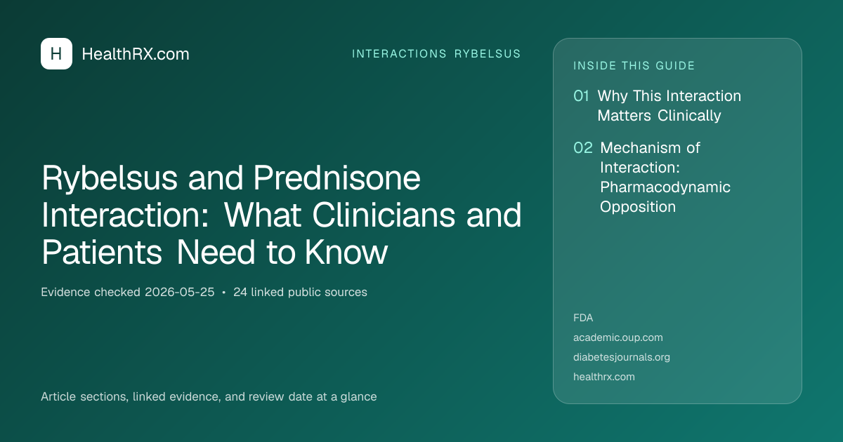 Evidence overview for Rybelsus and Prednisone Interaction: What Clinicians and Patients Need to Know