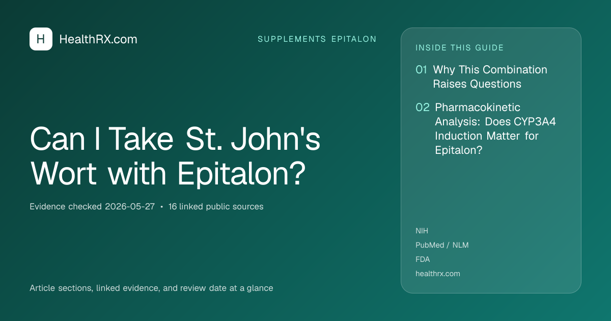 Evidence overview for Can I Take St. John's Wort with Epitalon?