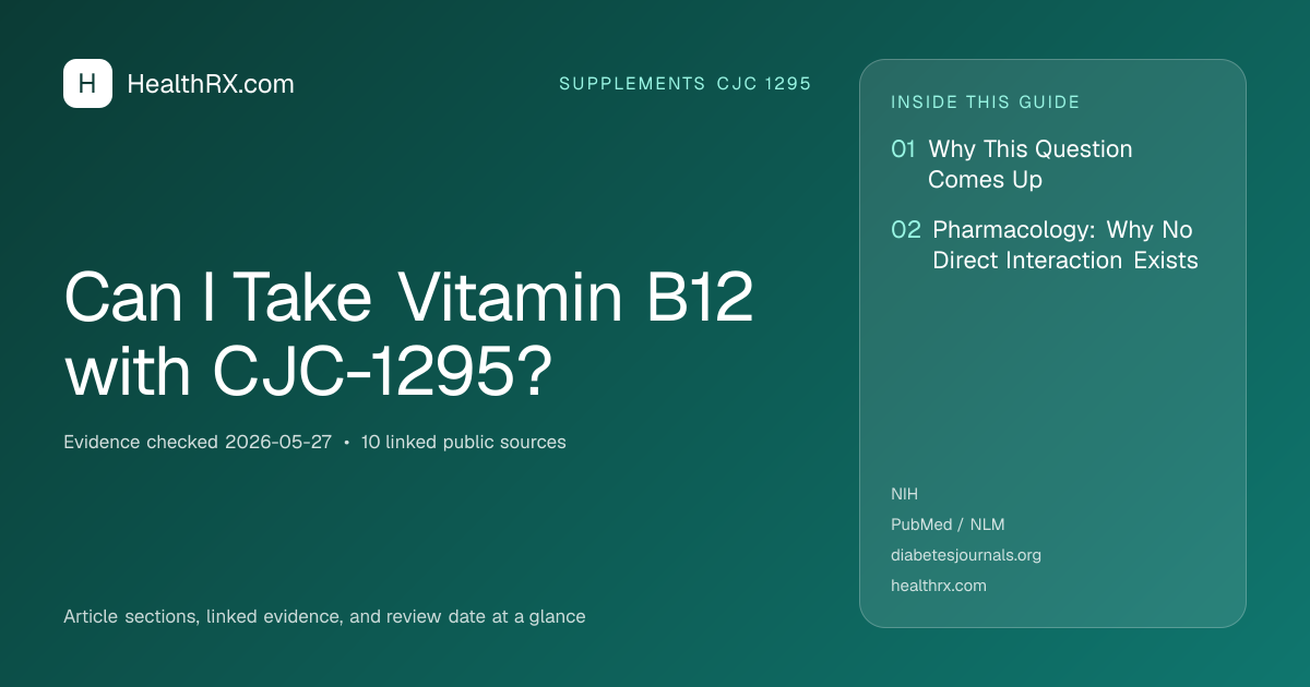 Evidence overview for Can I Take Vitamin B12 with CJC-1295?