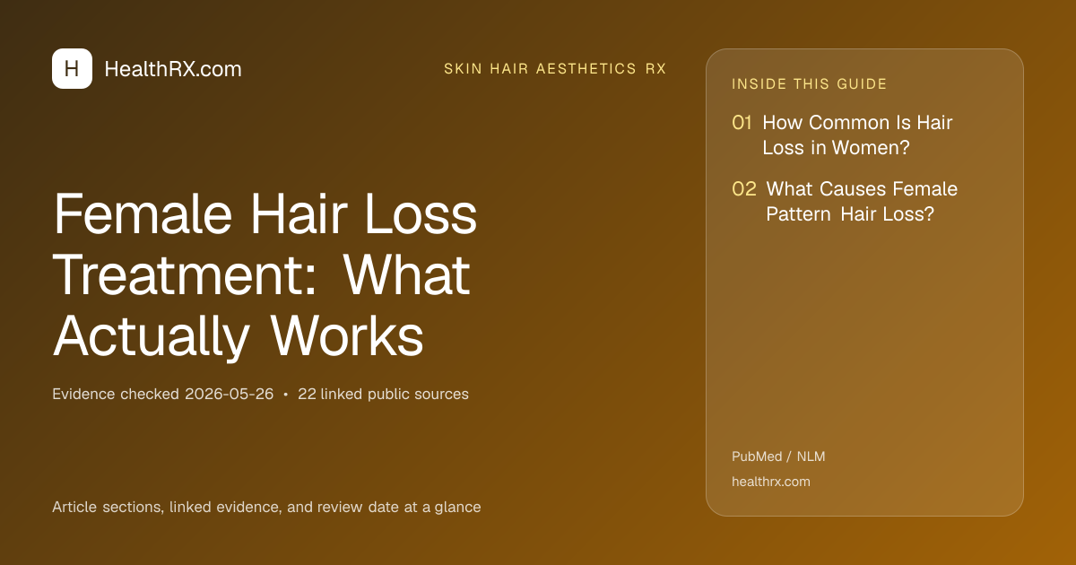 Evidence overview for Female Hair Loss Treatment: What Actually Works