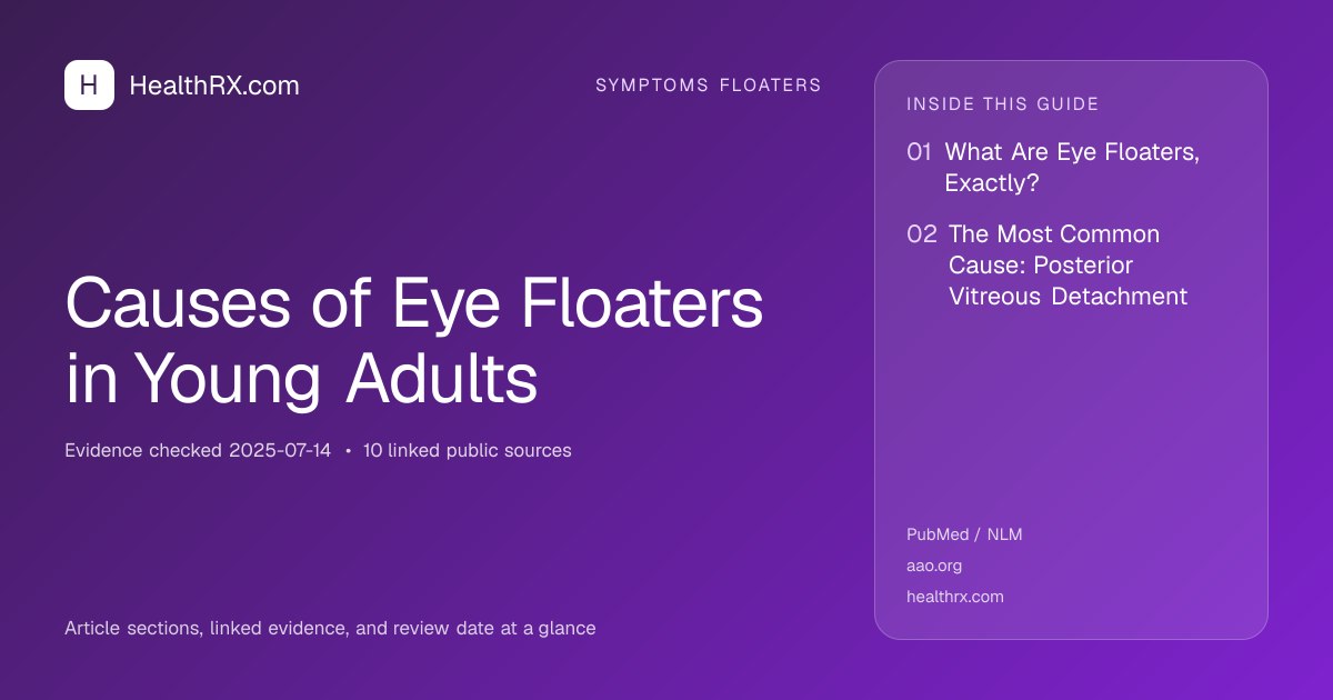 Evidence overview for symptoms floaters: Causes of Eye Floaters in Young Adults