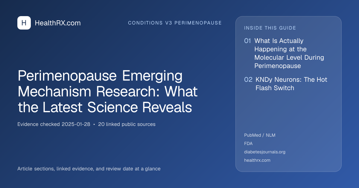 Evidence overview for Perimenopause Emerging Mechanism Research: What the Latest Science Reveals
