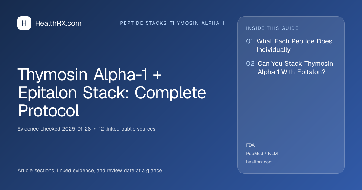 Evidence overview for Thymosin Alpha-1 + Epitalon Stack: Complete Protocol