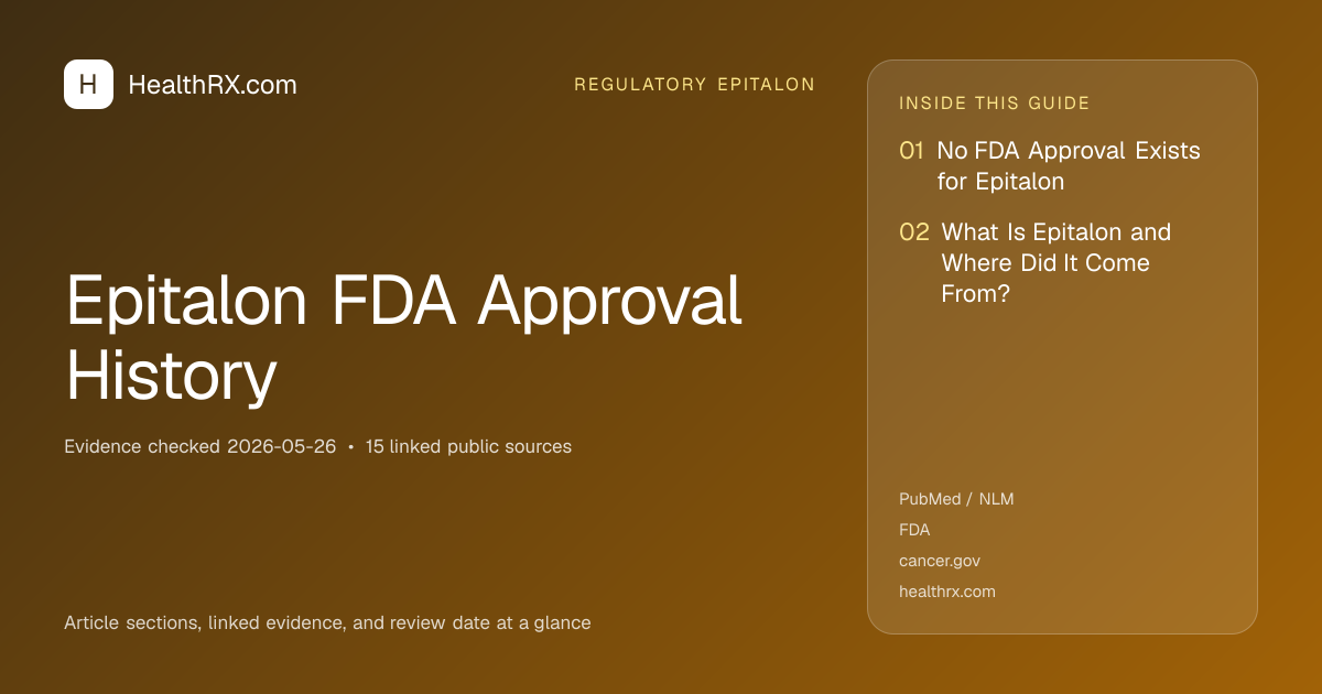 Evidence overview for Epitalon FDA Approval History