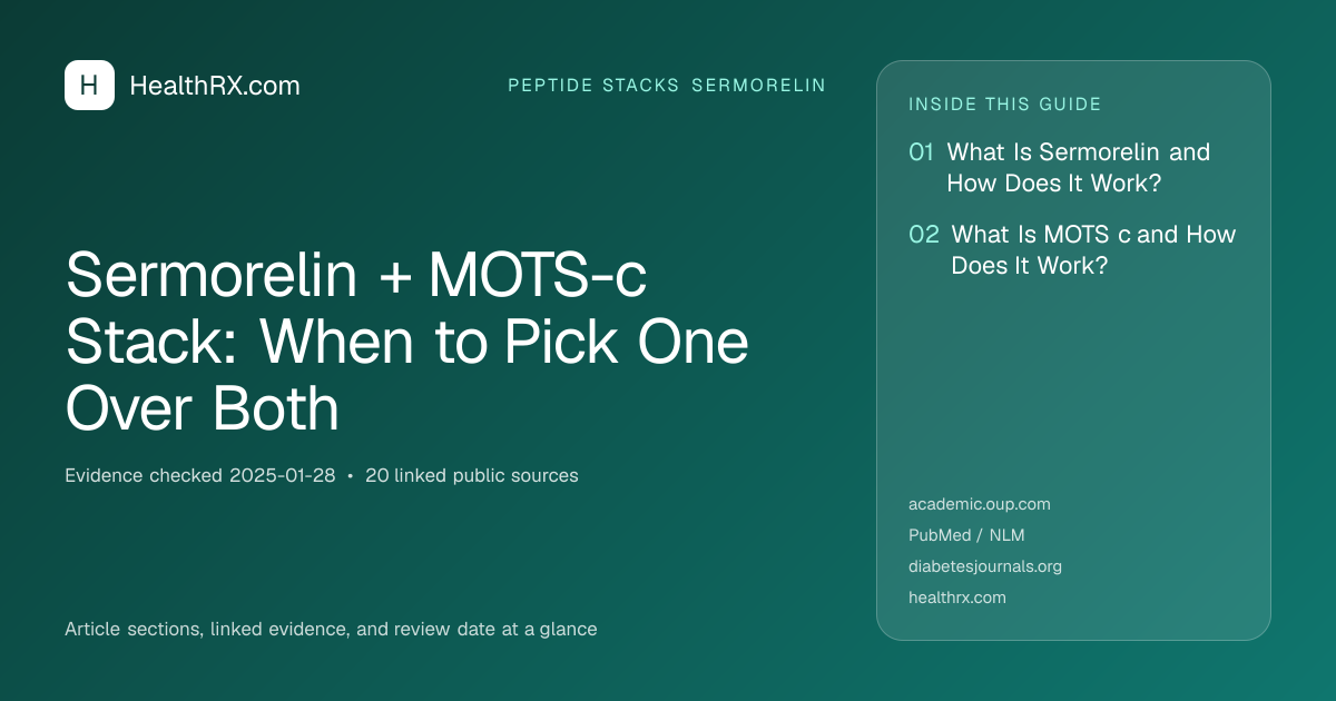 Evidence overview for Sermorelin + MOTS-c Stack: When to Pick One Over Both