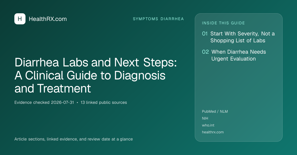 Evidence overview for Diarrhea Labs and Next Steps: A Clinical Guide to Diagnosis and Treatment