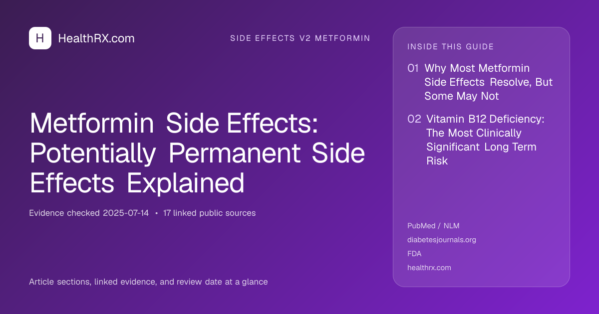 Evidence overview for Metformin Side Effects: Potentially Permanent Side Effects Explained