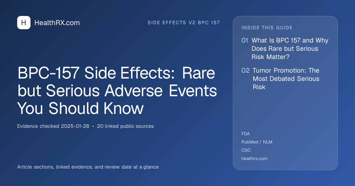 Evidence overview for BPC-157 Side Effects: Rare but Serious Adverse Events You Should Know