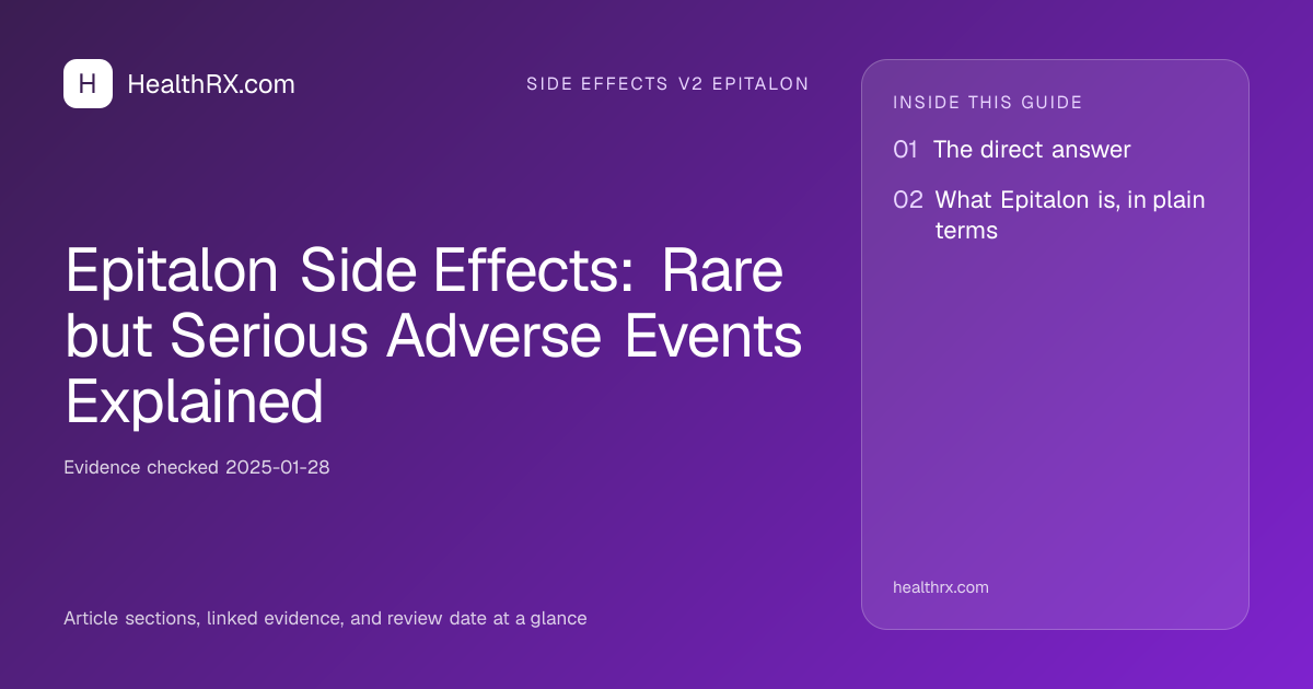 Evidence overview for Epitalon Side Effects: Rare but Serious Adverse Events Explained