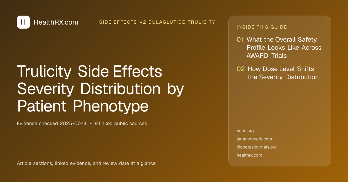Evidence overview for Trulicity Side Effects Severity Distribution by Patient Phenotype