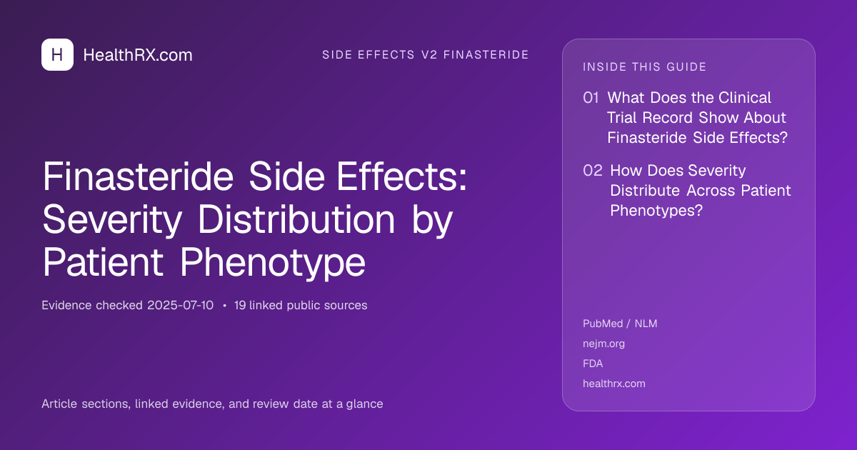 Evidence overview for Finasteride Side Effects: Severity Distribution by Patient Phenotype