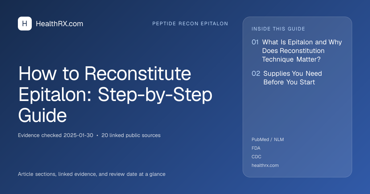 Evidence overview for How to Reconstitute Epitalon: Step-by-Step Guide