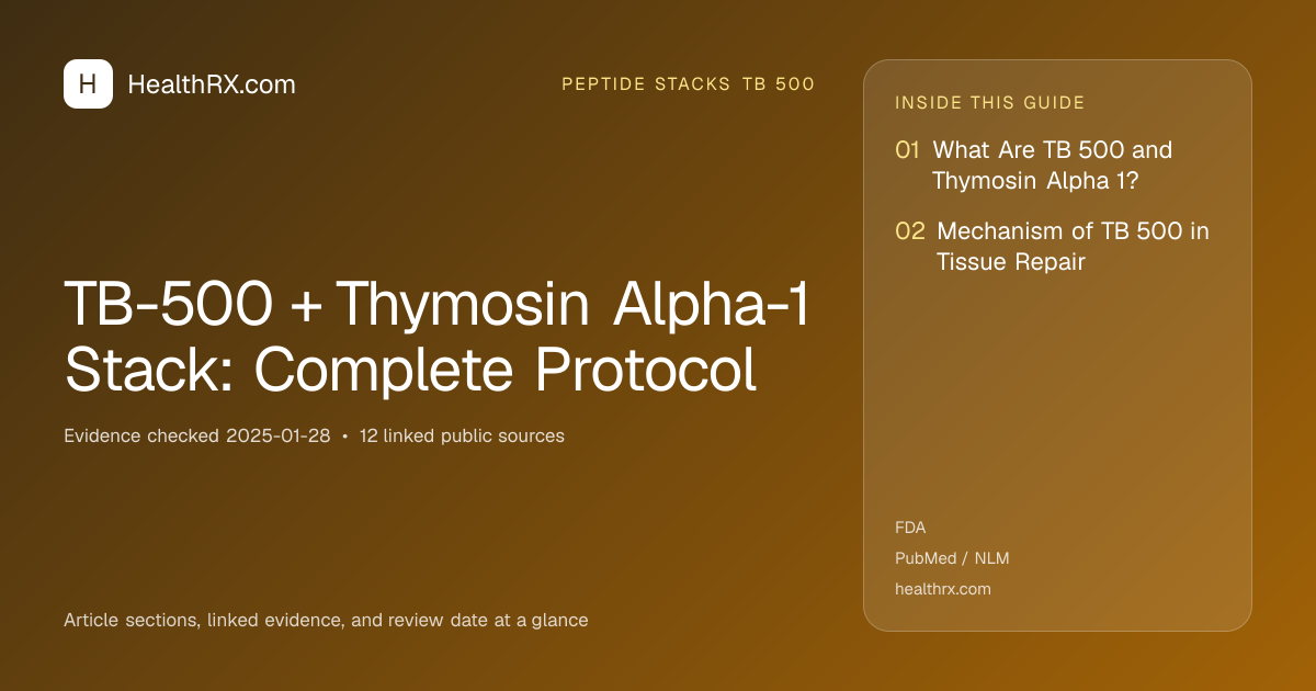 Evidence overview for TB-500 + Thymosin Alpha-1 Stack: Complete Protocol
