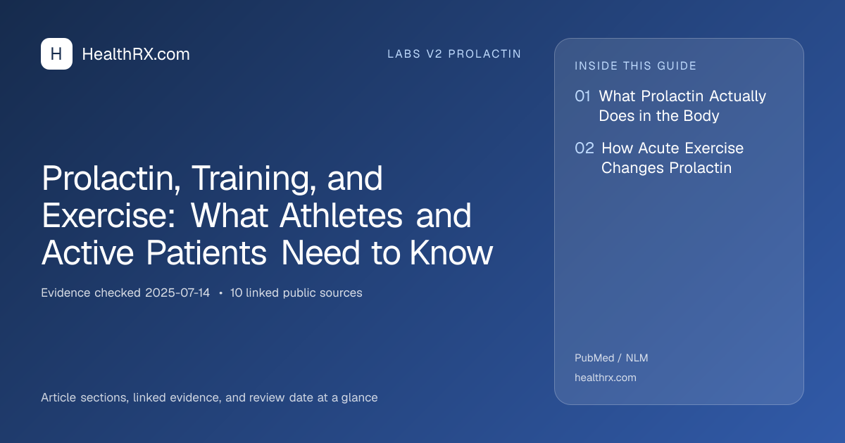 Evidence overview for Prolactin, Training, and Exercise: What Athletes and Active Patients Need to Know