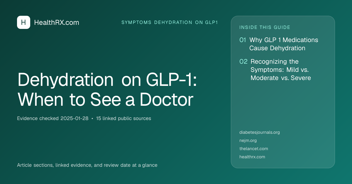 Evidence overview for Dehydration on GLP-1: When to See a Doctor