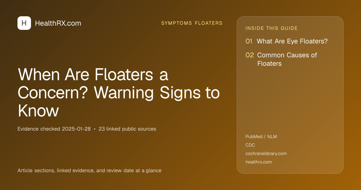 Evidence overview for symptoms floaters: When Are Floaters a Concern? Warning Signs to Know