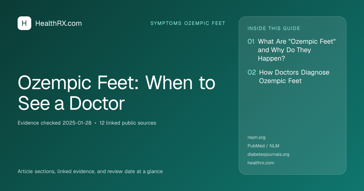 Evidence overview for Ozempic Feet: When to See a Doctor
