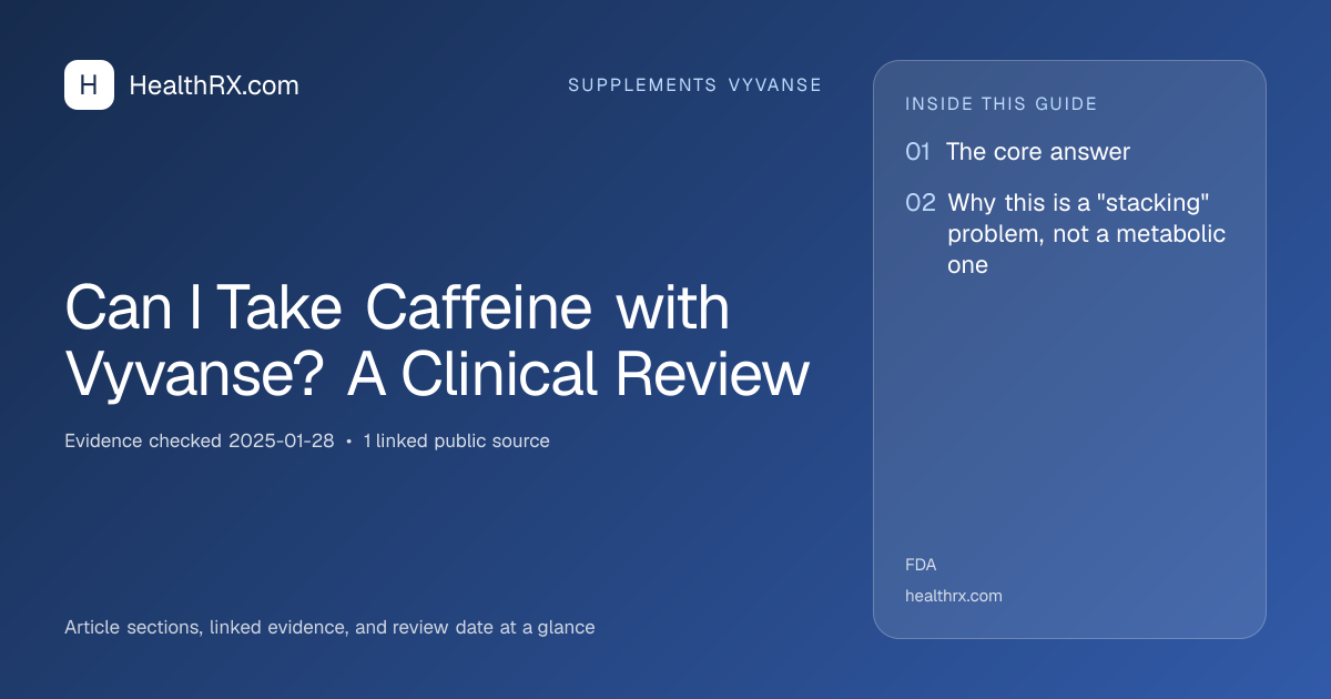 Evidence overview for supplements vyvanse: Can I Take Caffeine with Vyvanse? A Clinical Review