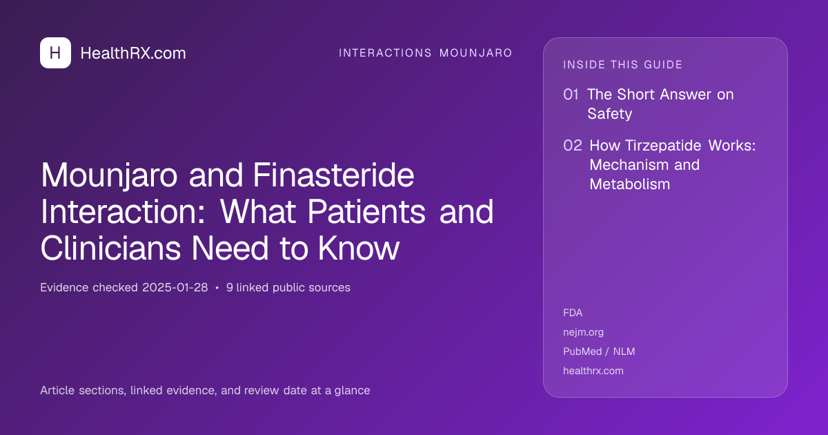 Evidence overview for Mounjaro and Finasteride Interaction: What Patients and Clinicians Need to Know