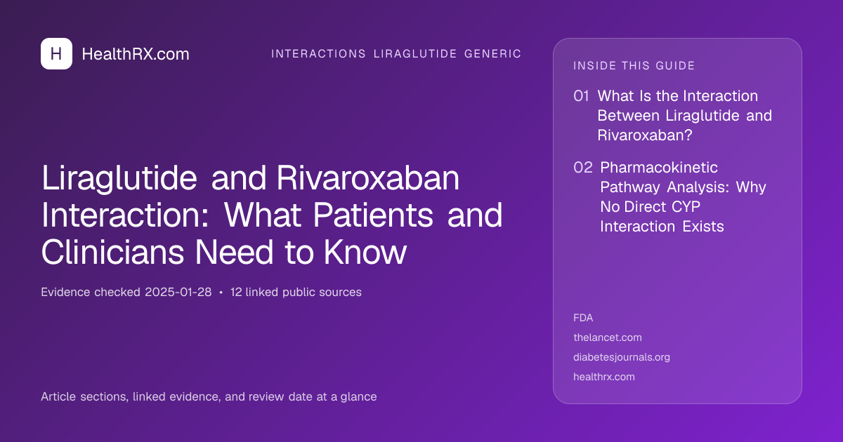 Evidence overview for Liraglutide and Rivaroxaban Interaction: What Patients and Clinicians Need to Know
