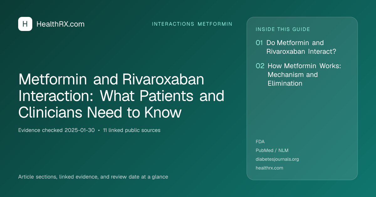 Evidence overview for Metformin and Rivaroxaban Interaction: What Patients and Clinicians Need to Know