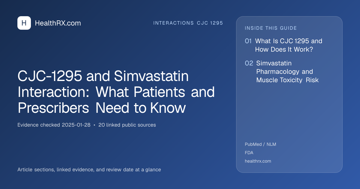 Evidence overview for CJC-1295 and Simvastatin Interaction: What Patients and Prescribers Need to Know